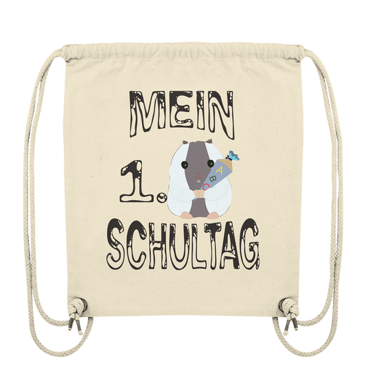 Schulanfang Schwarzes Design, Einschulung, Zuckettüte  - Organic Gym-Bag