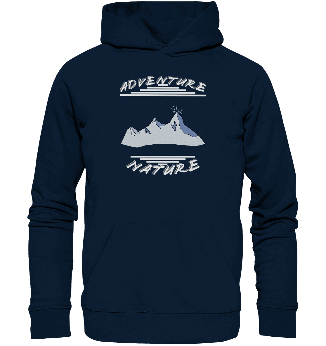 Adventure Nature, Abenteuer Natur, Camping, Geocaching - Organic Hoodie