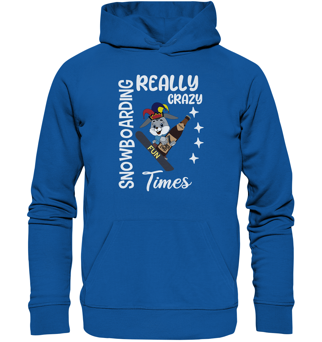 Snowboarding, Crazy Times, Snowboarder, Party - Organic Hoodie