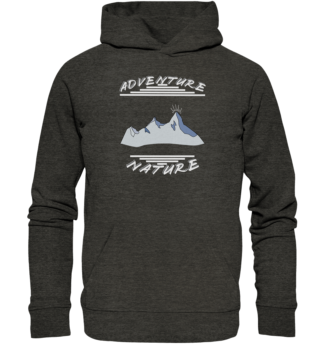 Adventure Nature, Abenteuer Natur, Camping, Geocaching - Organic Hoodie