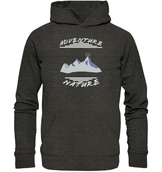 Adventure Nature, Abenteuer Natur, Camping, Geocaching - Organic Hoodie