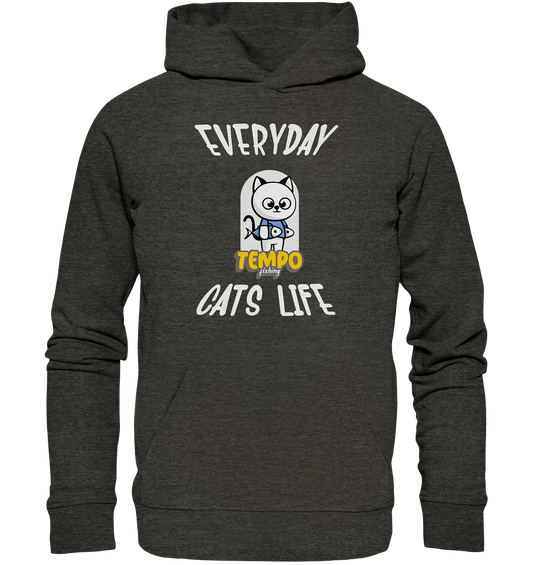 Katzenleben- Everyday Cats Life, Katzenliebhaber, Tierfreund - Organic Hoodie