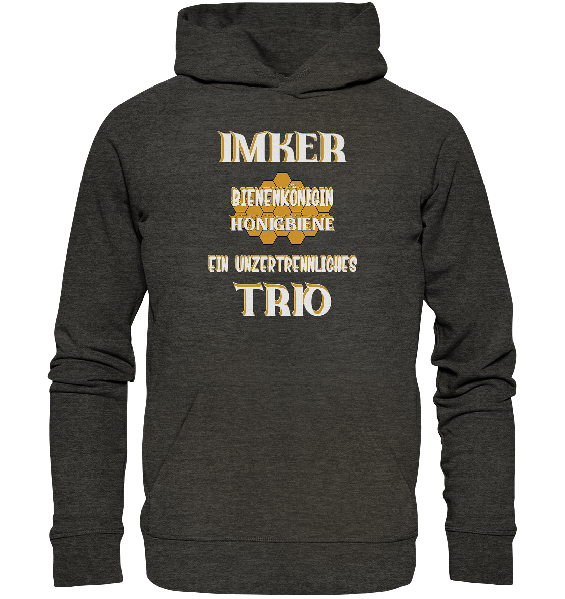 Imker- Bienenkönigin und Honigbiene, einTeam, Pfleger und Schützer von Bienen - Organic Hoodie