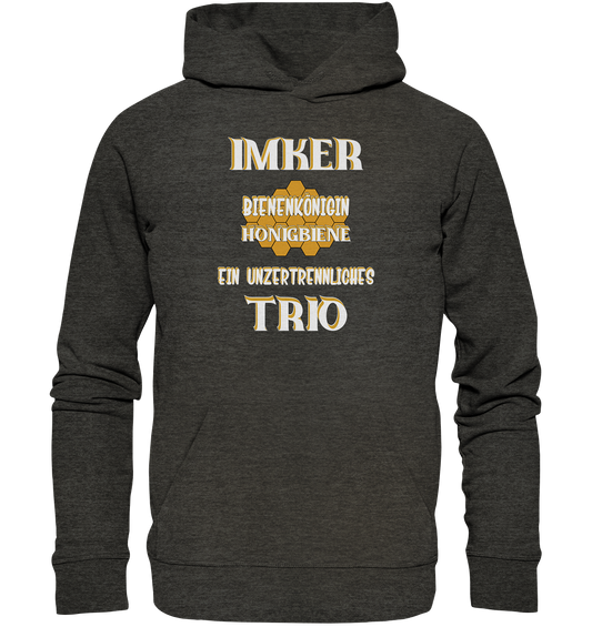 Imker- Bienenkönigin und Honigbiene, einTeam, Pfleger und Schützer von Bienen - Organic Hoodie