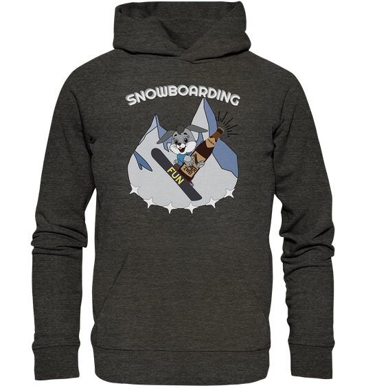 Snowboarder, Apres- Ski, Party danach, Piste, Helles Design - Organic Hoodie