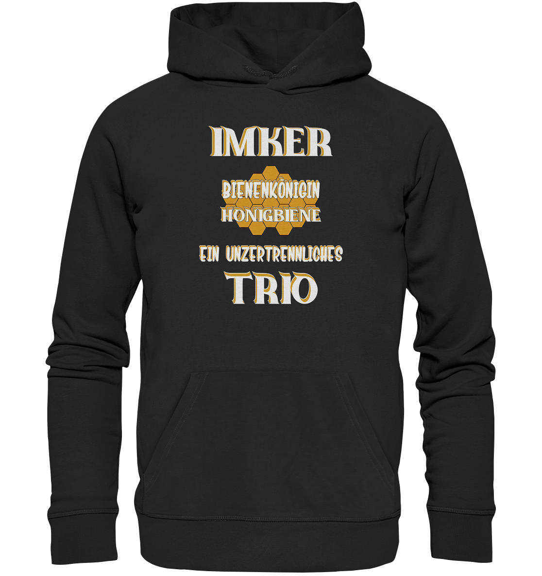 Imker- Bienenkönigin und Honigbiene, einTeam, Pfleger und Schützer von Bienen - Organic Hoodie