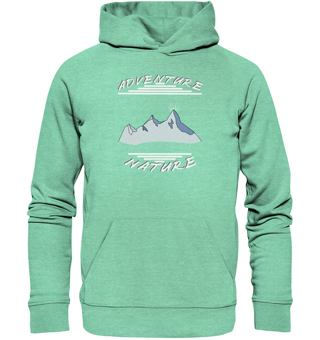 Adventure Nature, Abenteuer Natur, Camping, Geocaching - Organic Hoodie