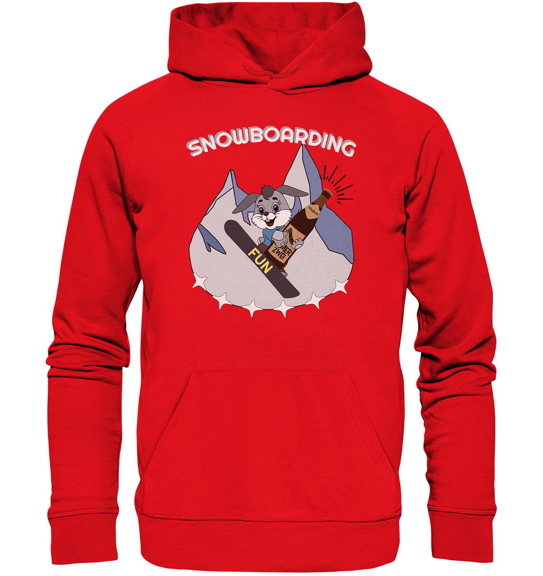 Snowboarder, Apres- Ski, Party danach, Piste, Helles Design - Organic Hoodie