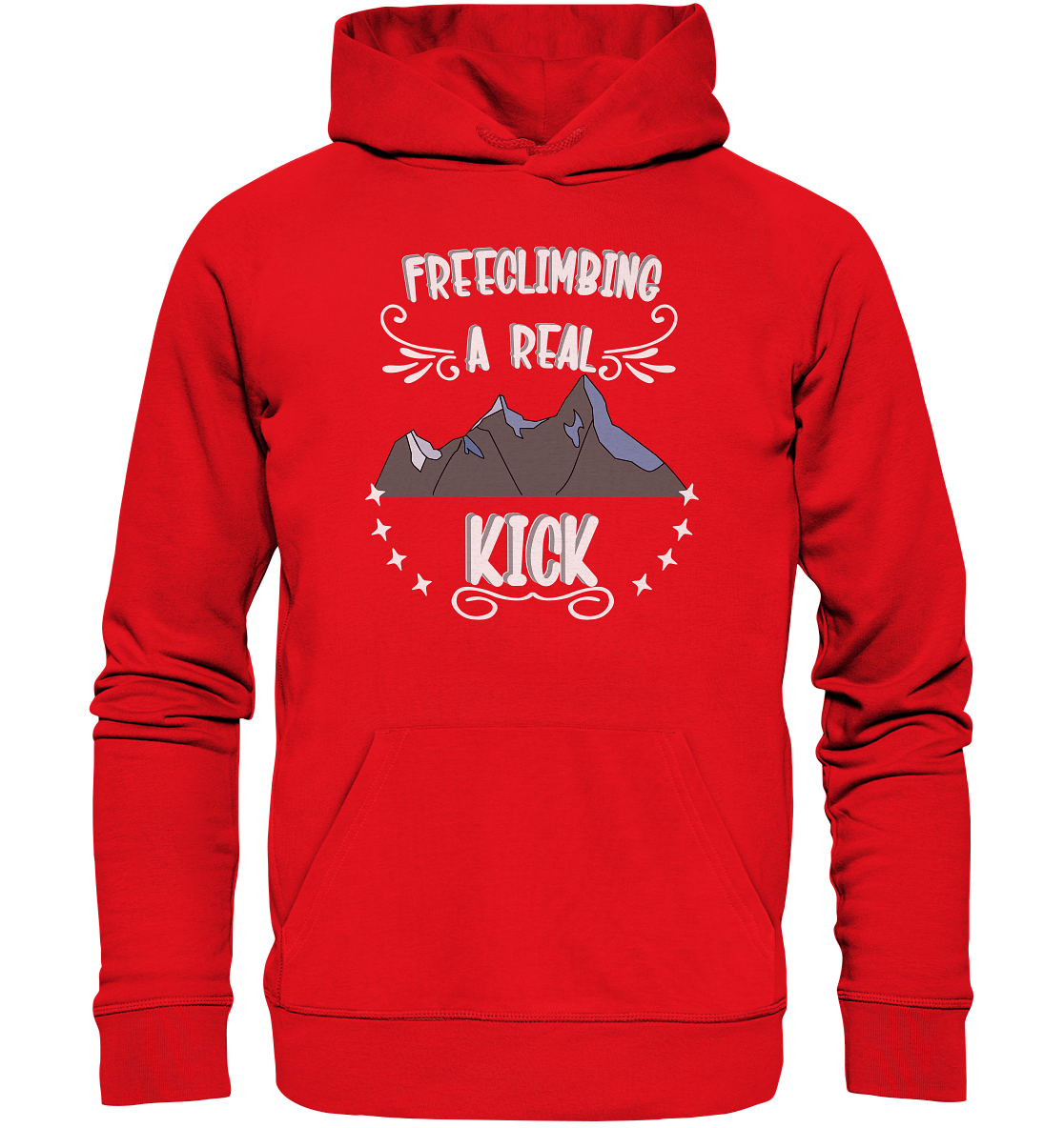 Freeclimbing - a real kick, sportlich & gefährlich - Organic Hoodie