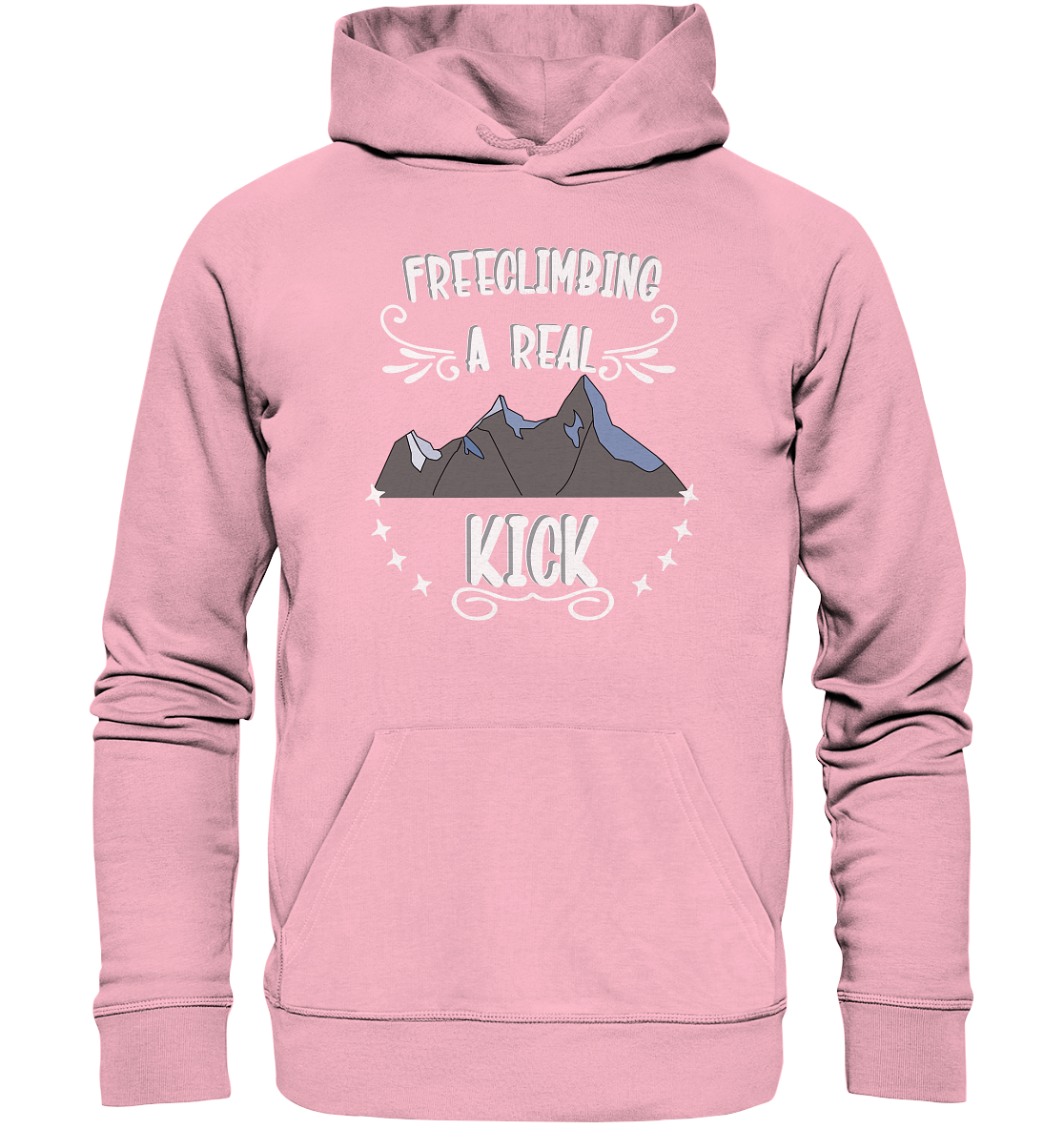 Freeclimbing - a real kick, sportlich & gefährlich - Organic Hoodie