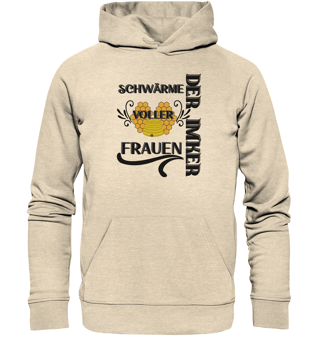 Der Imker, schwärme voller Frauen, Imkerei, Helden, schwarzes Design - Organic Hoodie