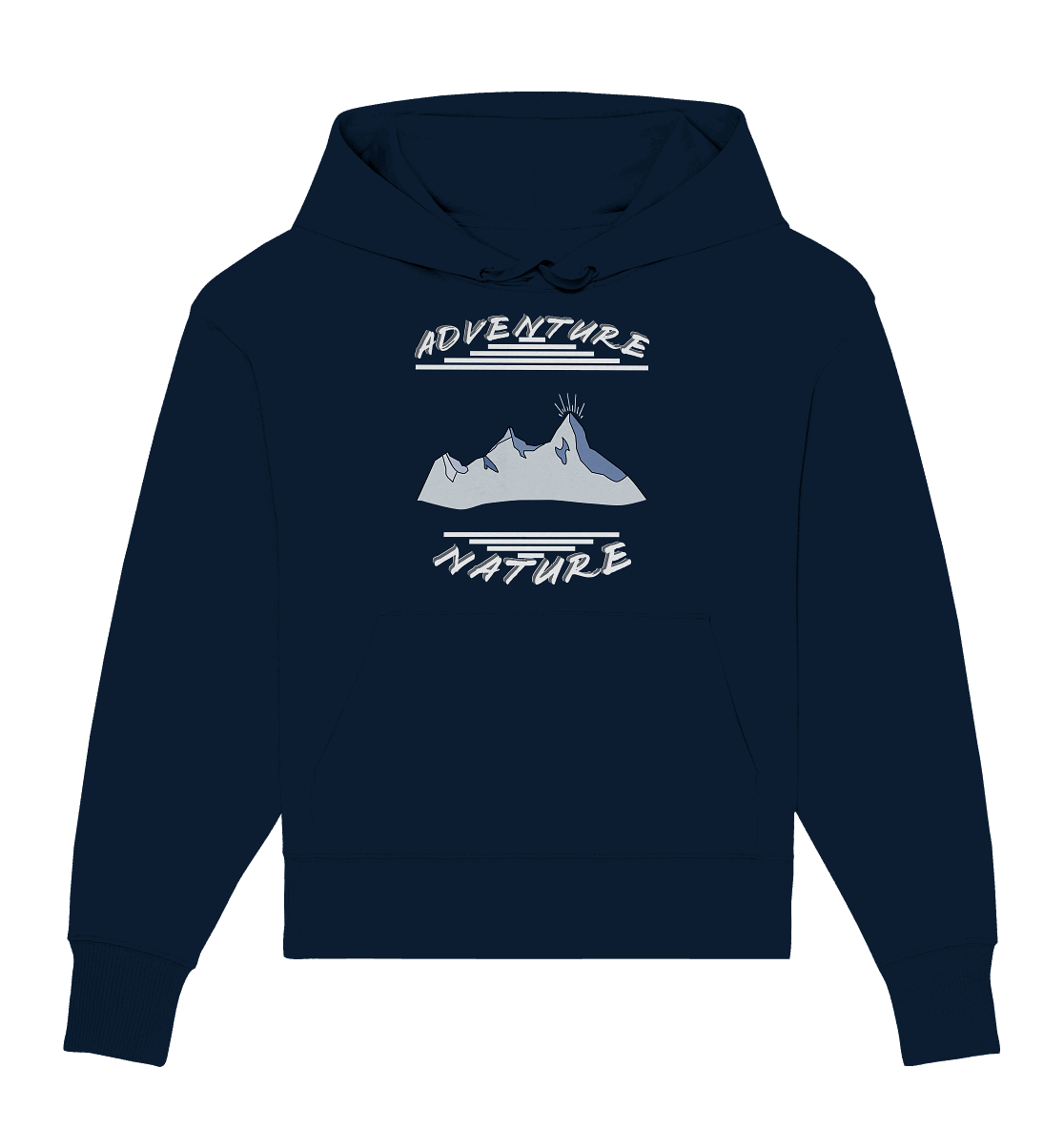 Adventure Nature, Abenteuer Natur, Camping, Geocaching - Organic Oversize Hoodie