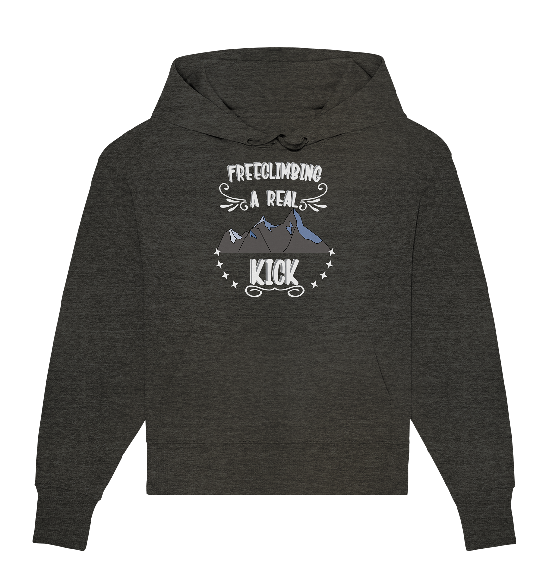 Freeclimbing - a real kick, sportlich & gefährlich - Organic Oversize Hoodie