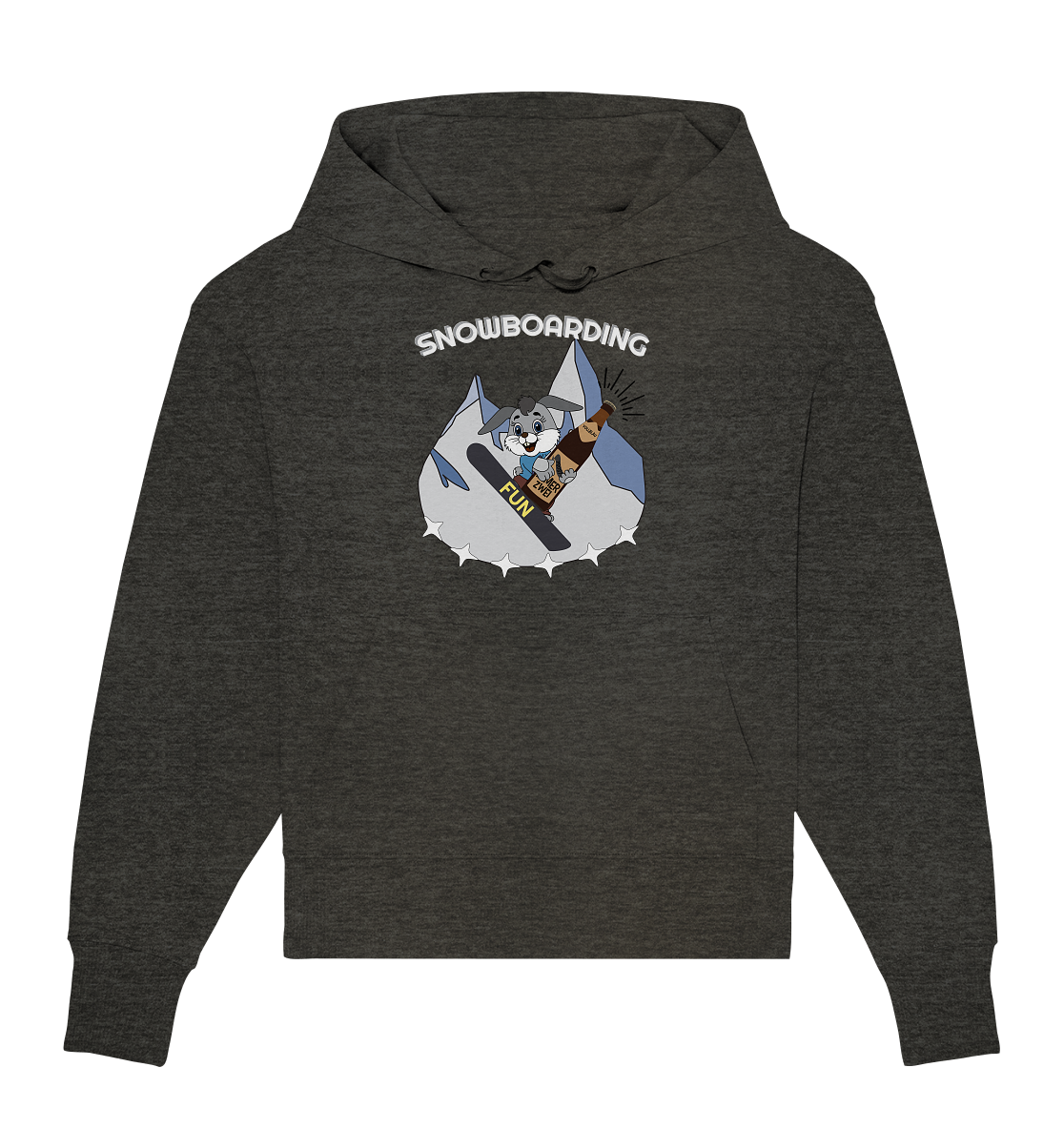 Snowboarder, Apres- Ski, Party danach, Piste, Helles Design - Organic Oversize Hoodie