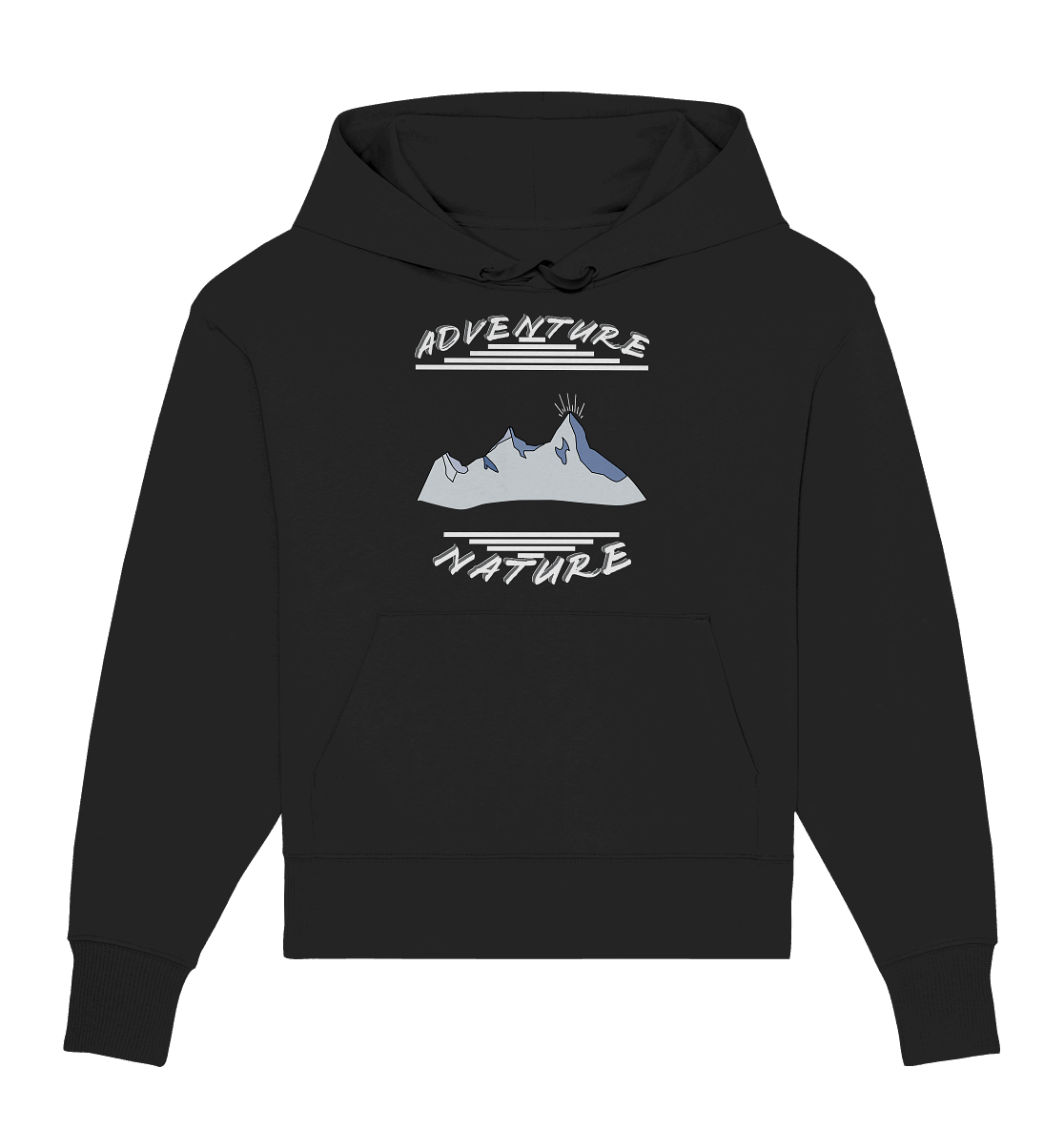 Adventure Nature, Abenteuer Natur, Camping, Geocaching - Organic Oversize Hoodie