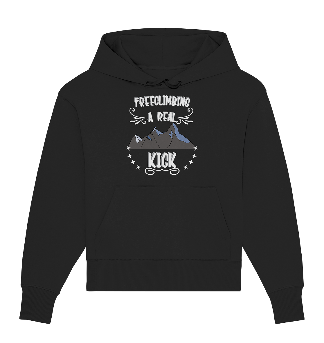 Freeclimbing - a real kick, sportlich & gefährlich - Organic Oversize Hoodie