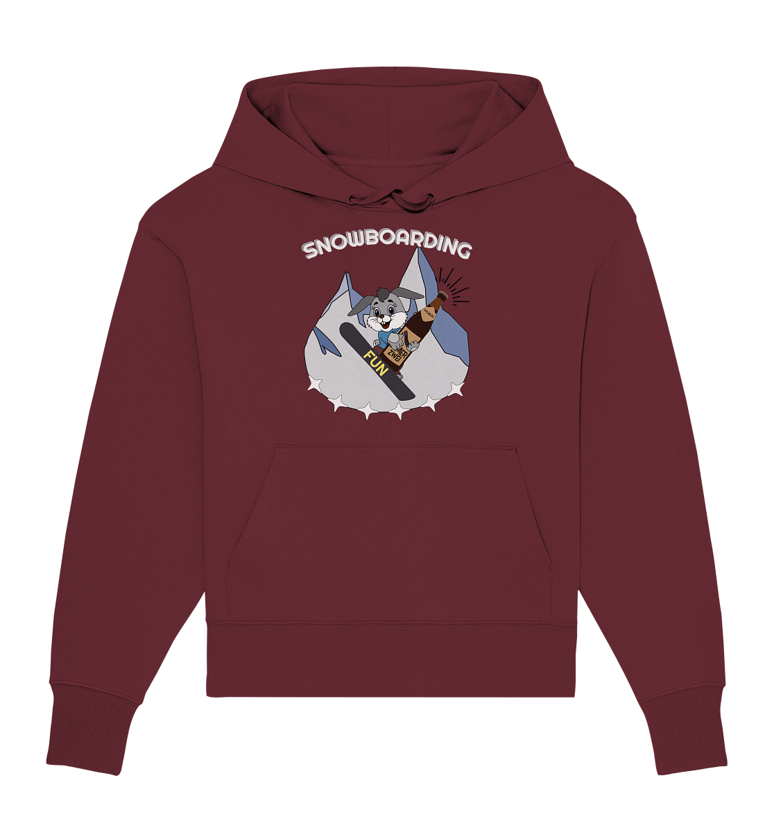 Snowboarder, Apres- Ski, Party danach, Piste, Helles Design - Organic Oversize Hoodie