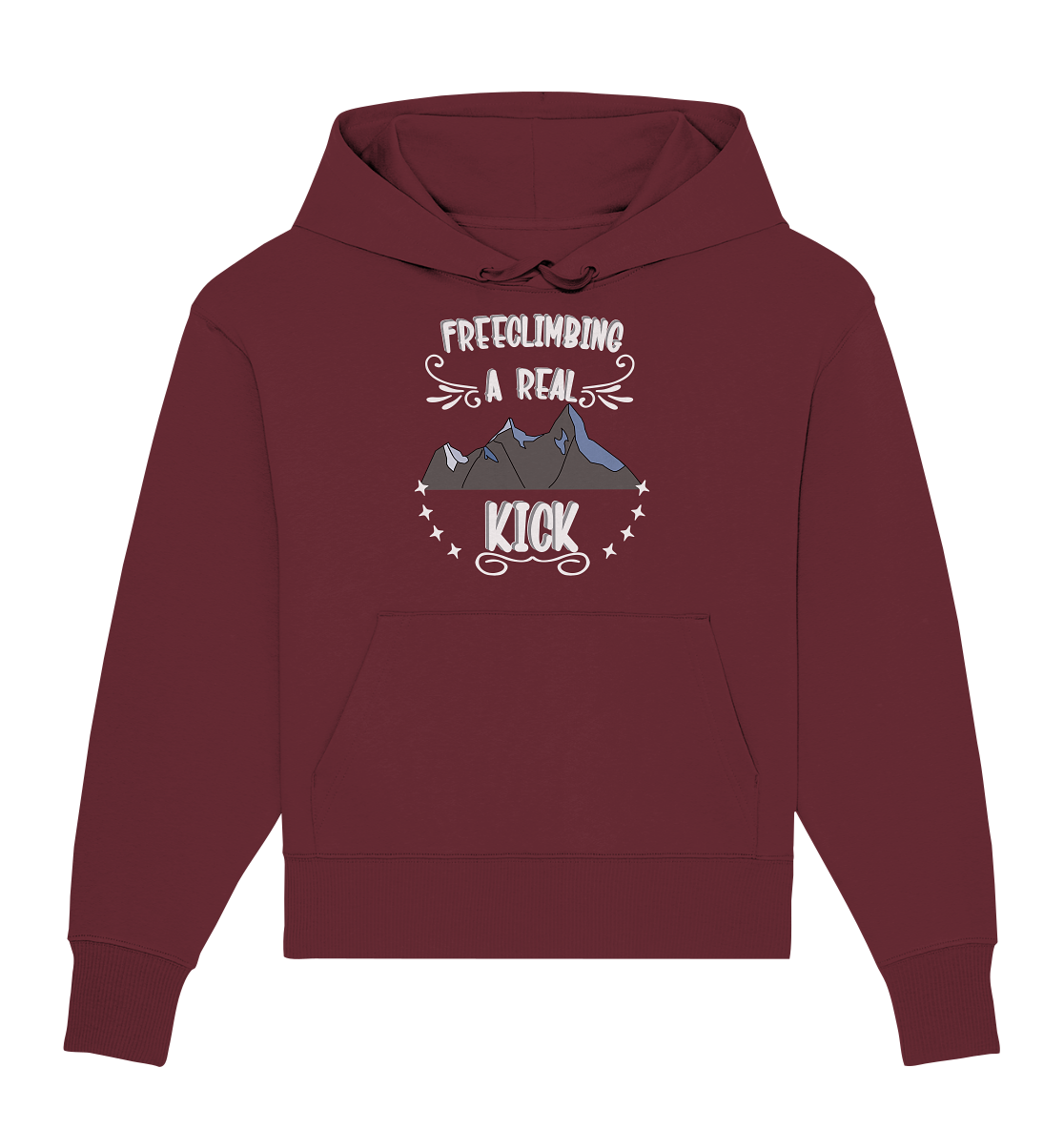 Freeclimbing - a real kick, sportlich & gefährlich - Organic Oversize Hoodie