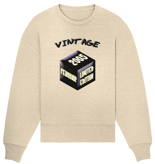 Vintage 2005 FEB Limited Edition, Geschenk zum 18 - Organic Oversize Sweatshirt