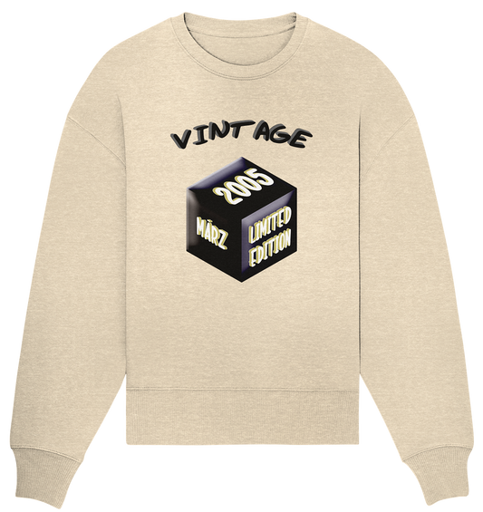 Vintage 2005 MÄRZ Limited Edition, Geschenk zum 18  - Organic Oversize Sweatshirt