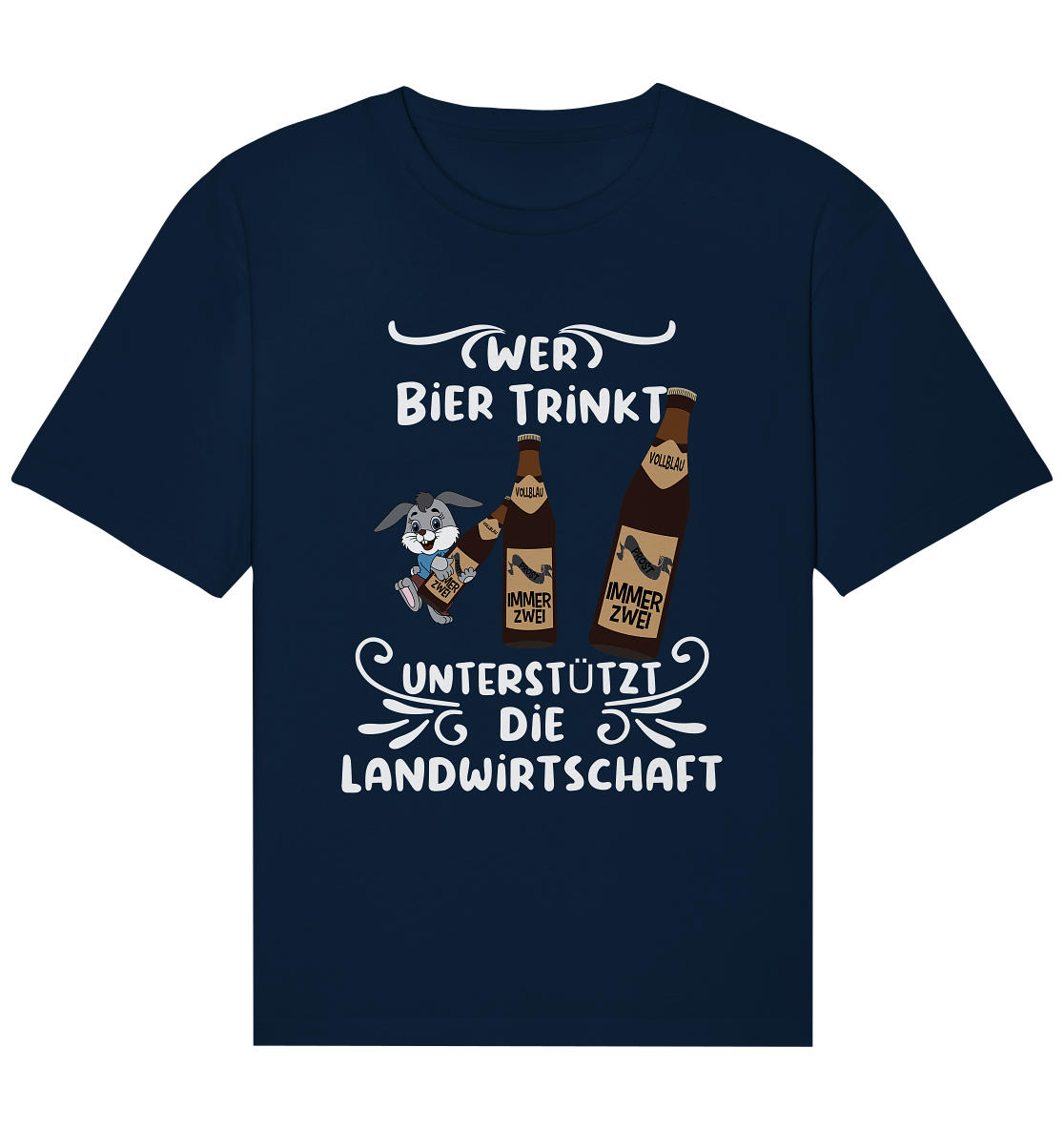 Wer Bier trinkt unterstützt die Landwirtschaft, Party- Shirt - Organic Relaxed Shirt