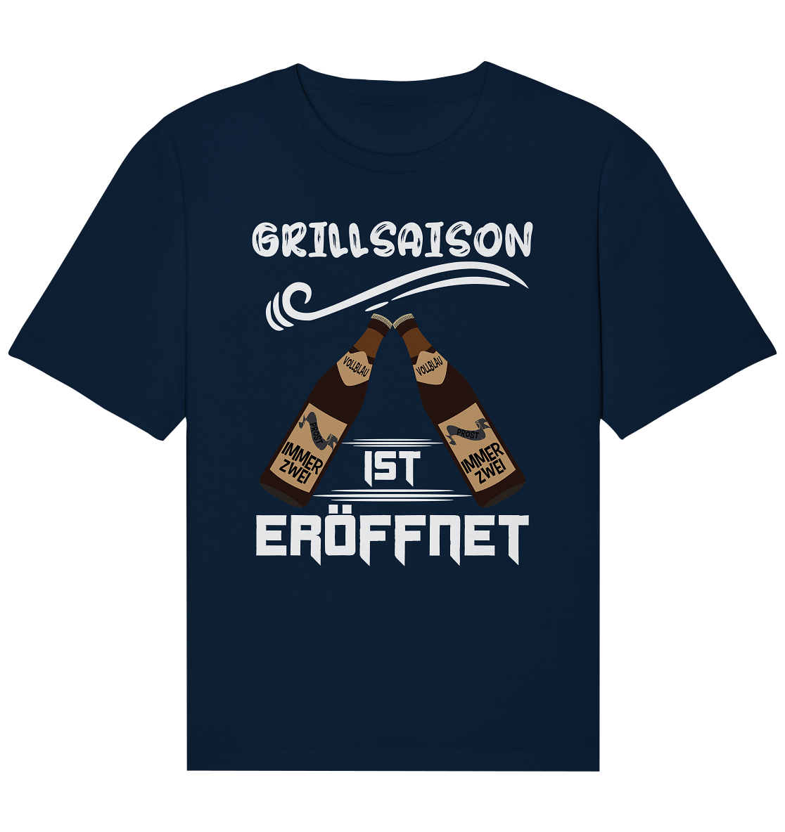 Grillsaison ist eröffnet, Grillen, Party, Feiern, Helles Design - Organic Relaxed Shirt