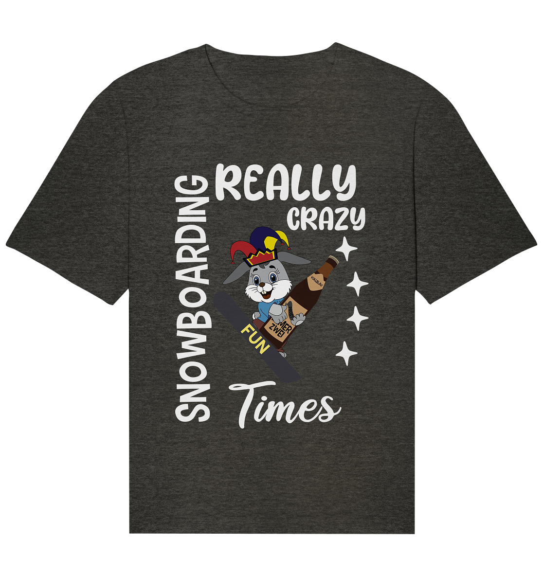 Snowboarding, Crazy Times, Snowboarder, Party - Organic Relaxed Shirt