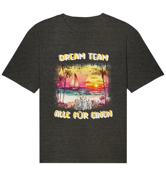 Dream Team, Einhorn Katzen Shirt, streetwear, casual t shirt, No 7 - Organic Relaxed Shirt