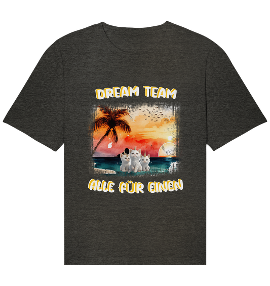 Dream Team, Einhorn Katzen Shirt, streetwear, casual t shirt, No 2 - Organic Relaxed Shirt