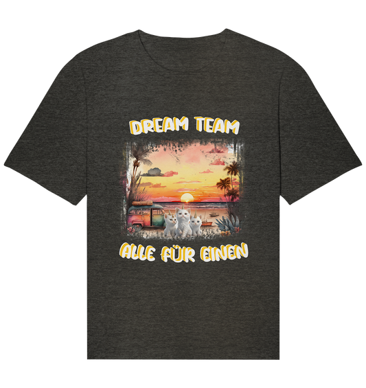 Dream Team, Einhorn Katzen Shirt, streetwear, casual t shirt, No 5 - Organic Relaxed Shirt