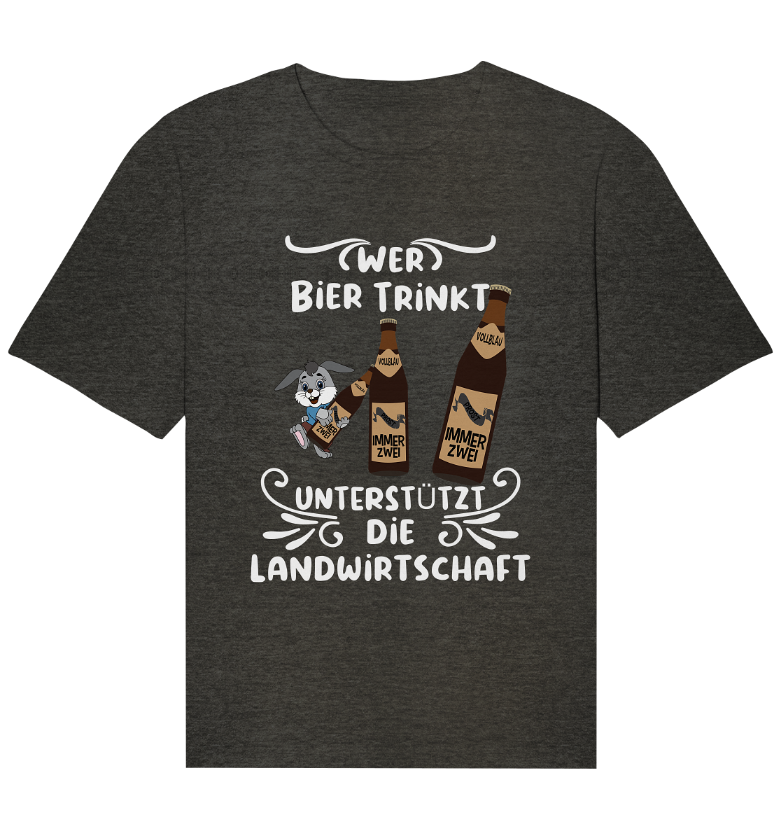 Wer Bier trinkt unterstützt die Landwirtschaft, Party- Shirt - Organic Relaxed Shirt