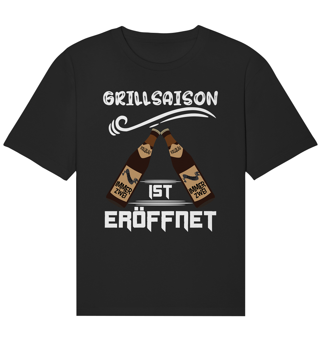 Grillsaison ist eröffnet, Grillen, Party, Feiern, Helles Design - Organic Relaxed Shirt