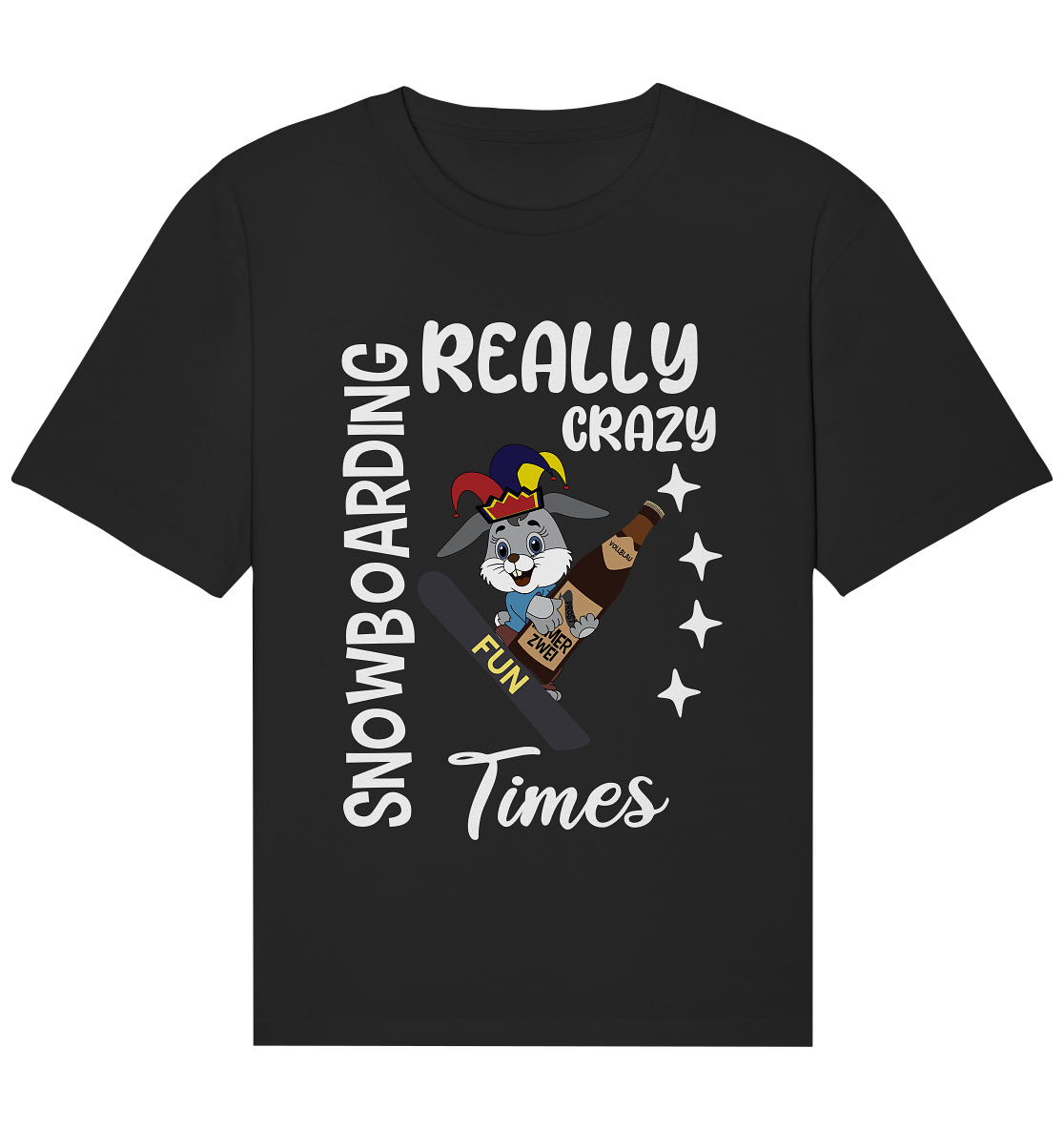 Snowboarding, Crazy Times, Snowboarder, Party - Organic Relaxed Shirt