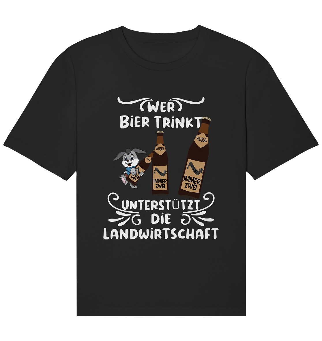 Wer Bier trinkt unterstützt die Landwirtschaft, Party- Shirt - Organic Relaxed Shirt