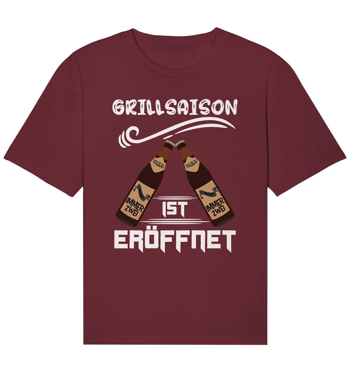 Grillsaison ist eröffnet, Grillen, Party, Feiern, Helles Design - Organic Relaxed Shirt