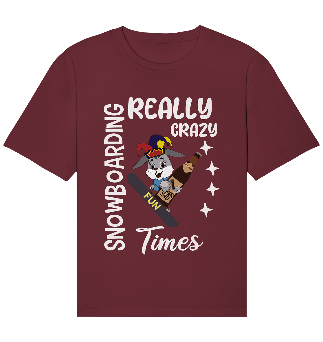 Snowboarding, Crazy Times, Snowboarder, Party - Organic Relaxed Shirt