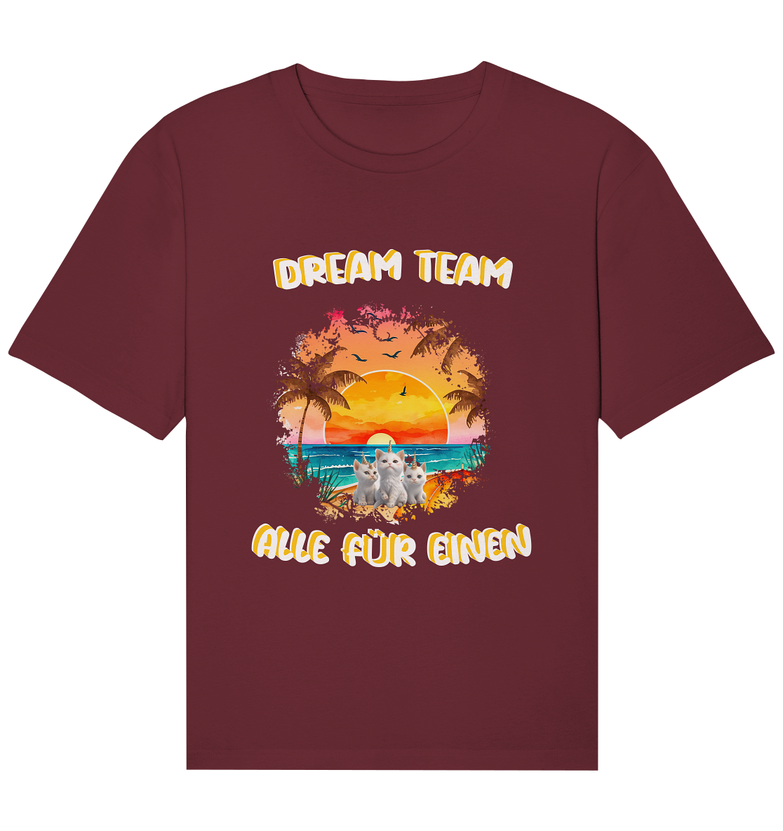 Dream Team, Einhorn Katzen Shirt, streetwear, casual t shirt - Organic Relaxed Shirt