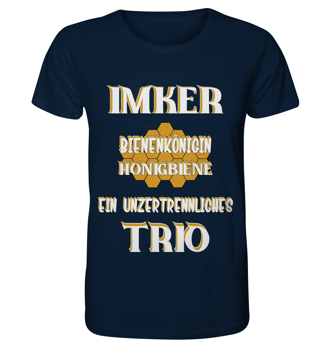 Imker- Bienenkönigin und Honigbiene, einTeam, Pfleger und Schützer von Bienen - Organic Shirt