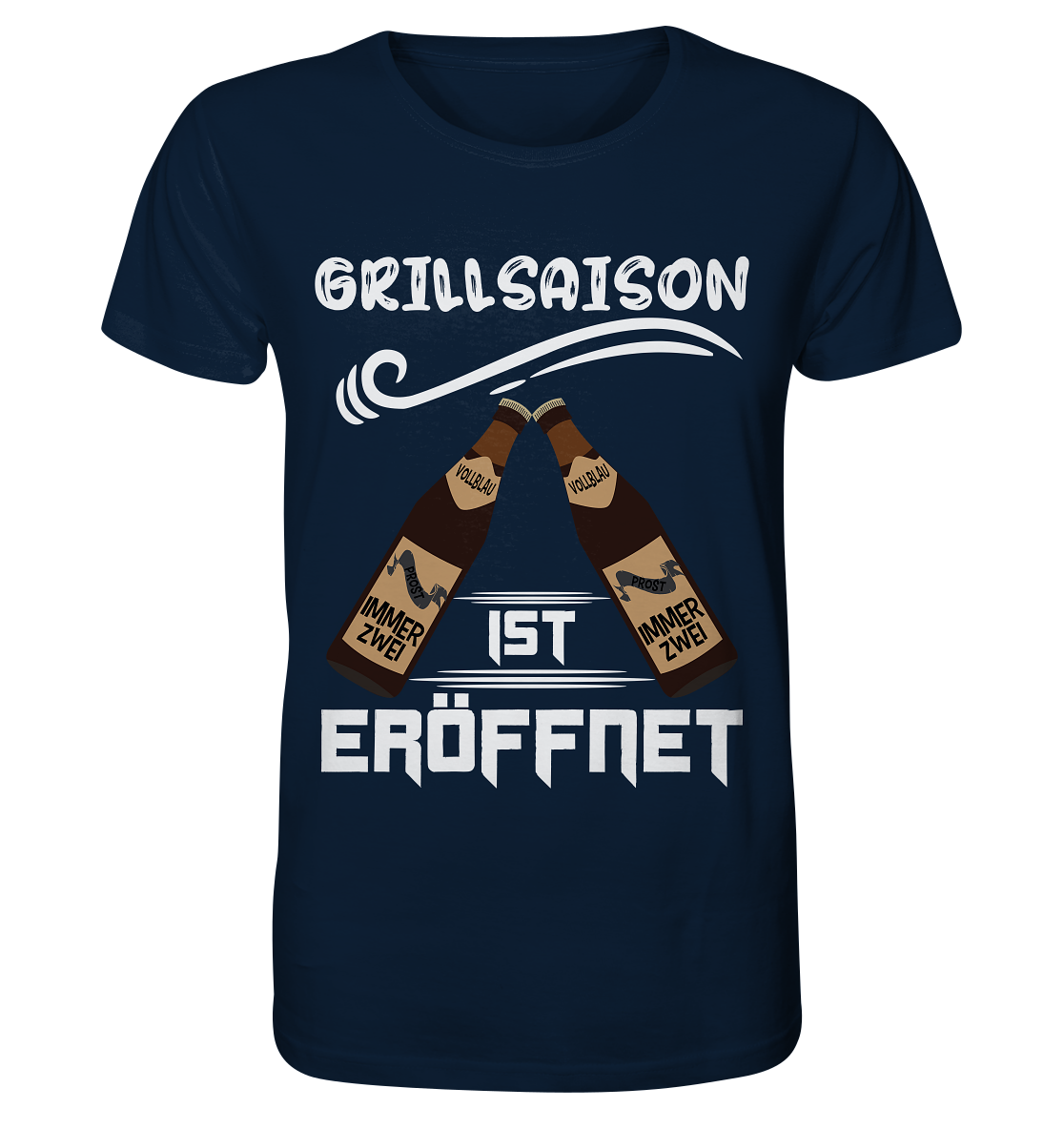 Grillsaison ist eröffnet, Grillen, Party, Feiern, Helles Design - Organic Shirt