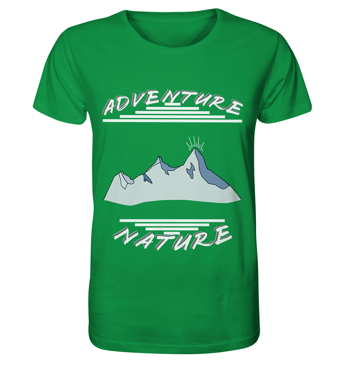 Adventure Nature, Abenteuer Natur, Camping, Geocaching - Organic Shirt