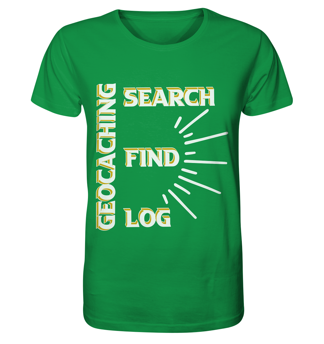 Geocaching-SEARCH-FIND-LOG, Cache Helles Disign - Organic Shirt