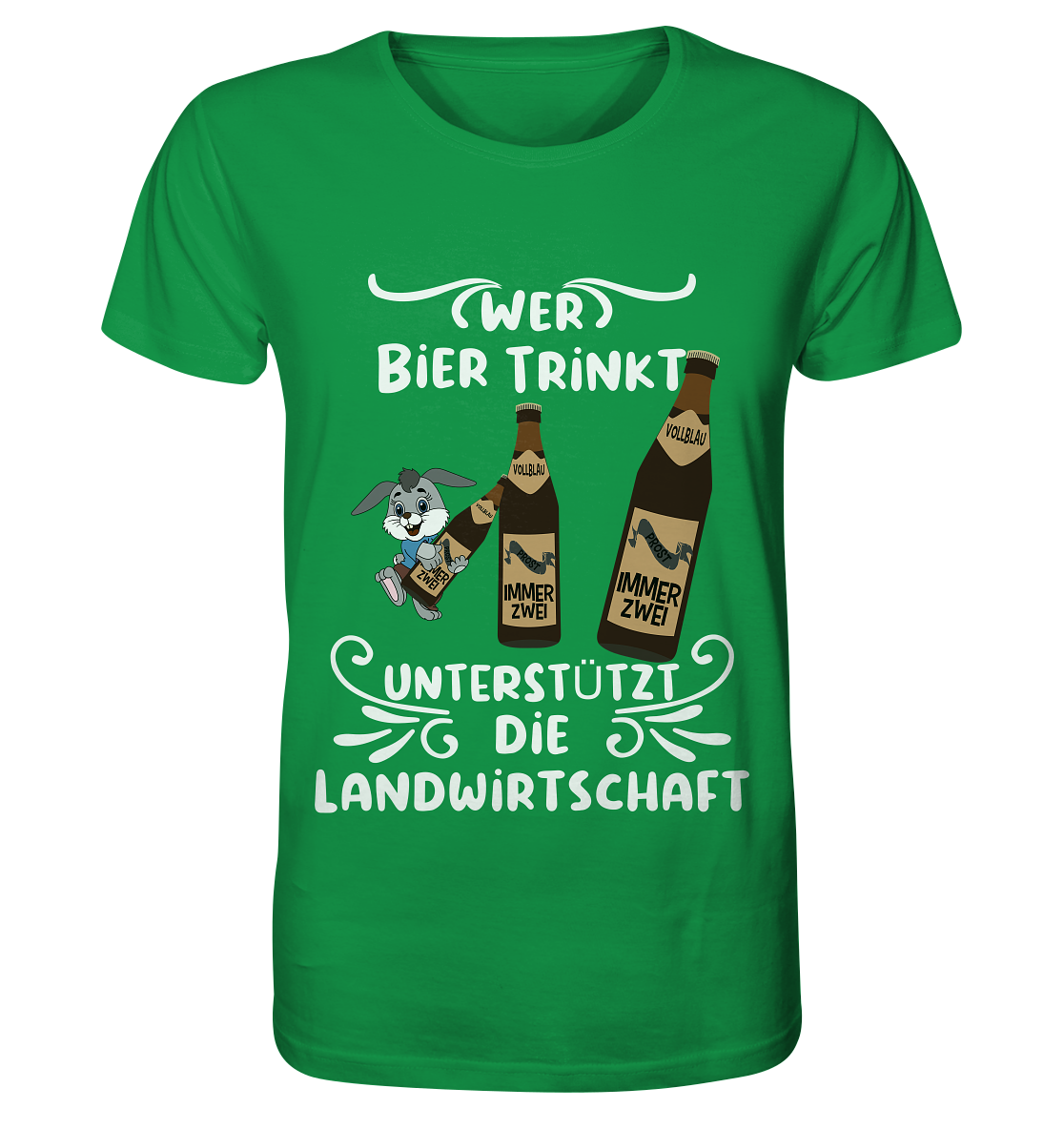 Wer Bier trinkt unterstützt die Landwirtschaft, Party- Shirt - Organic Shirt