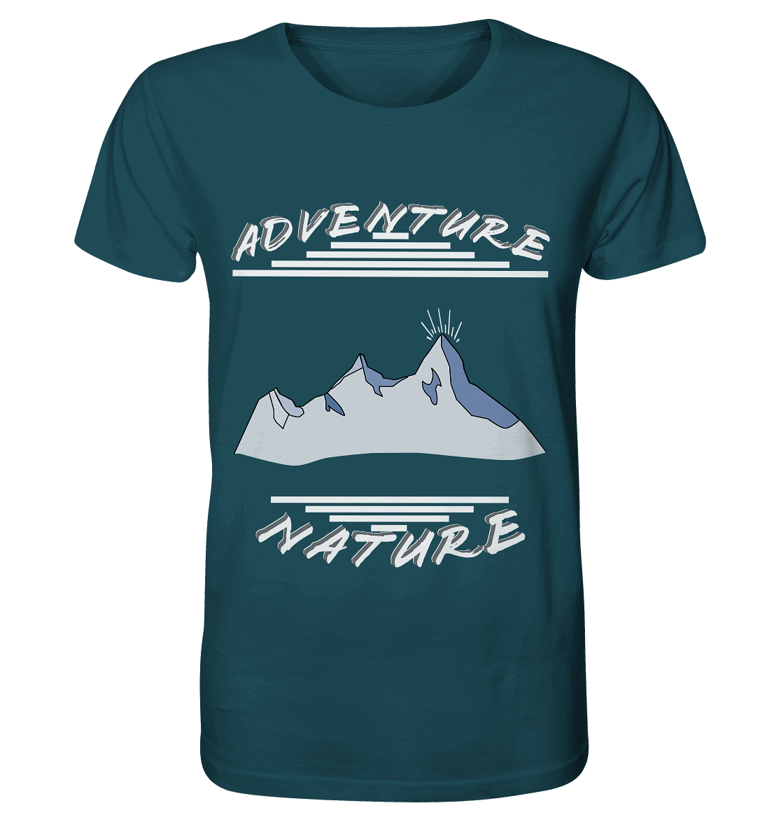 Adventure Nature, Abenteuer Natur, Camping, Geocaching - Organic Shirt