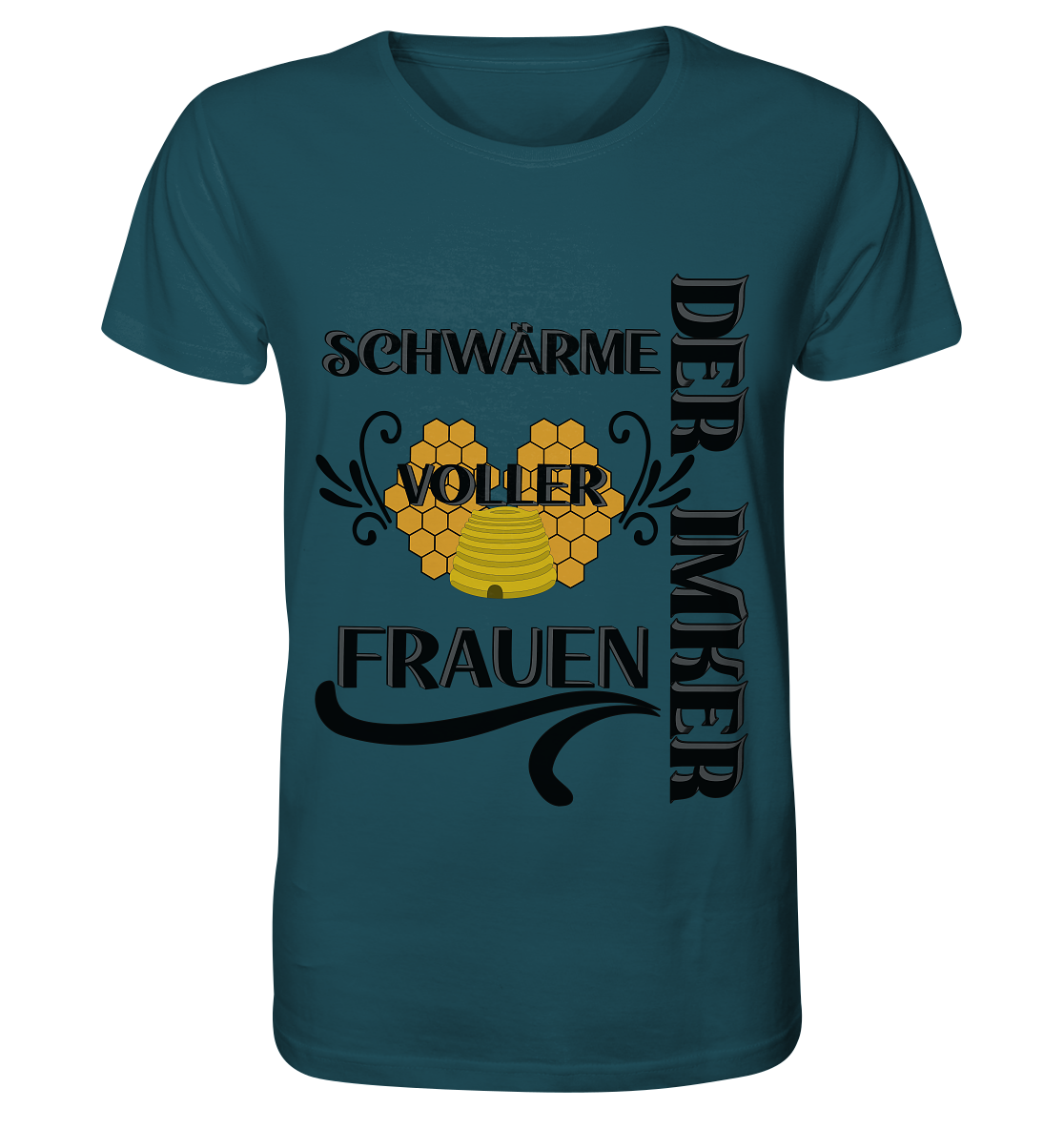 Der Imker, schwärme voller Frauen, Imkerei, Helden, schwarzes Design - Organic Shirt