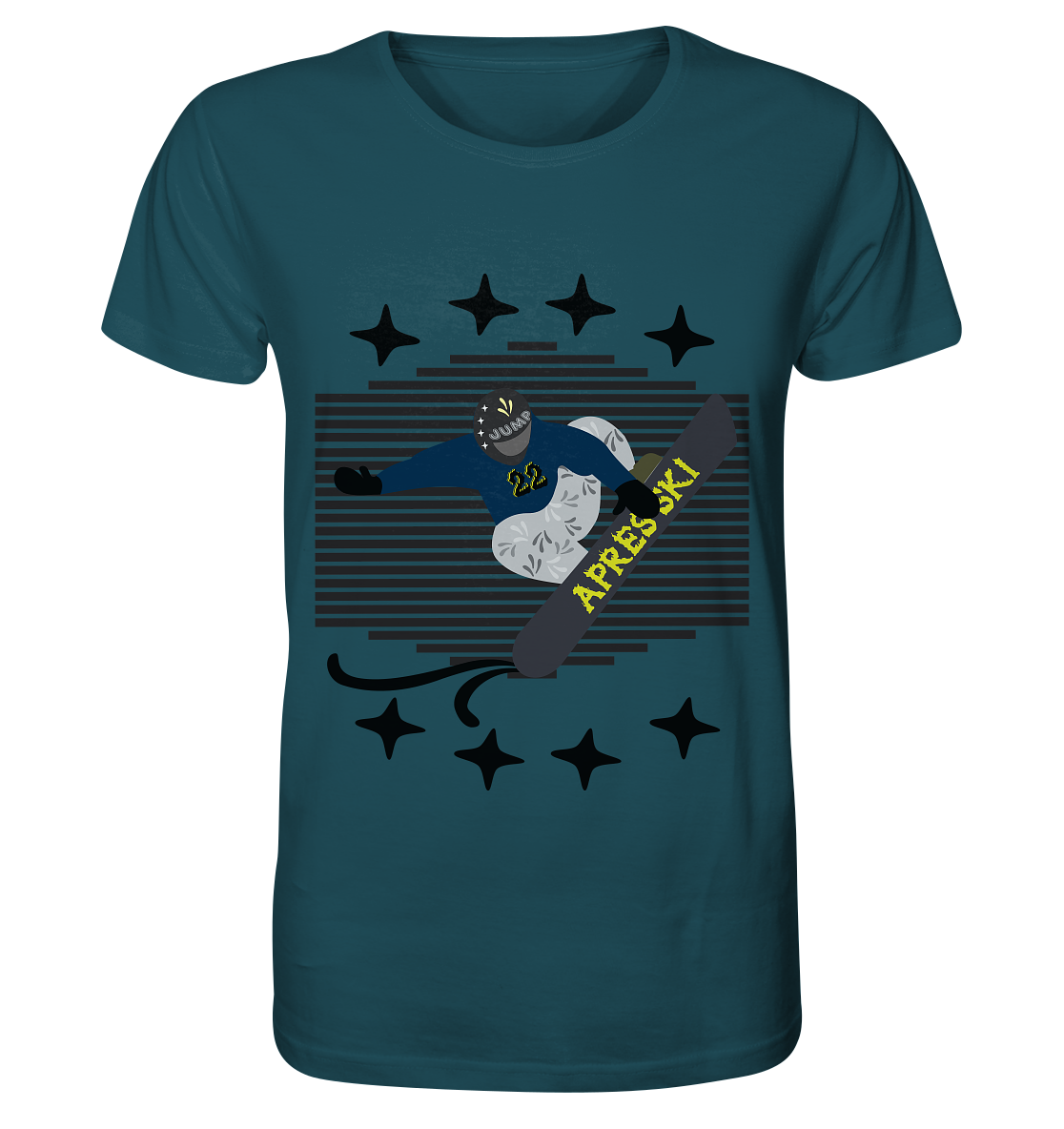 Snowboarding, Apres- Ski, Snowboard, - Organic Shirt