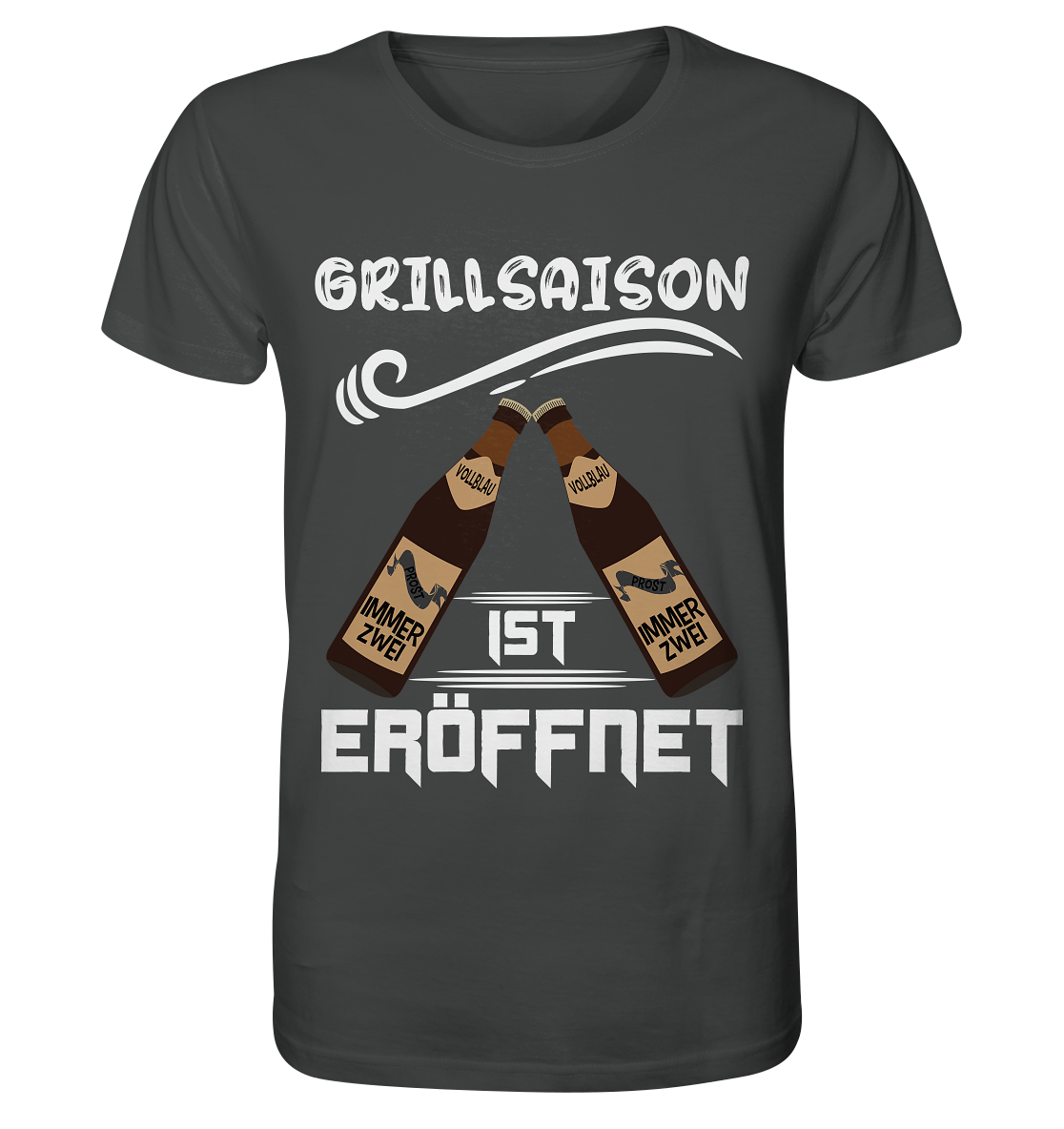 Grillsaison ist eröffnet, Grillen, Party, Feiern, Helles Design - Organic Shirt