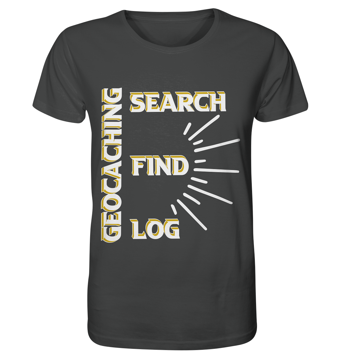 Geocaching-SEARCH-FIND-LOG, Cache Helles Disign - Organic Shirt