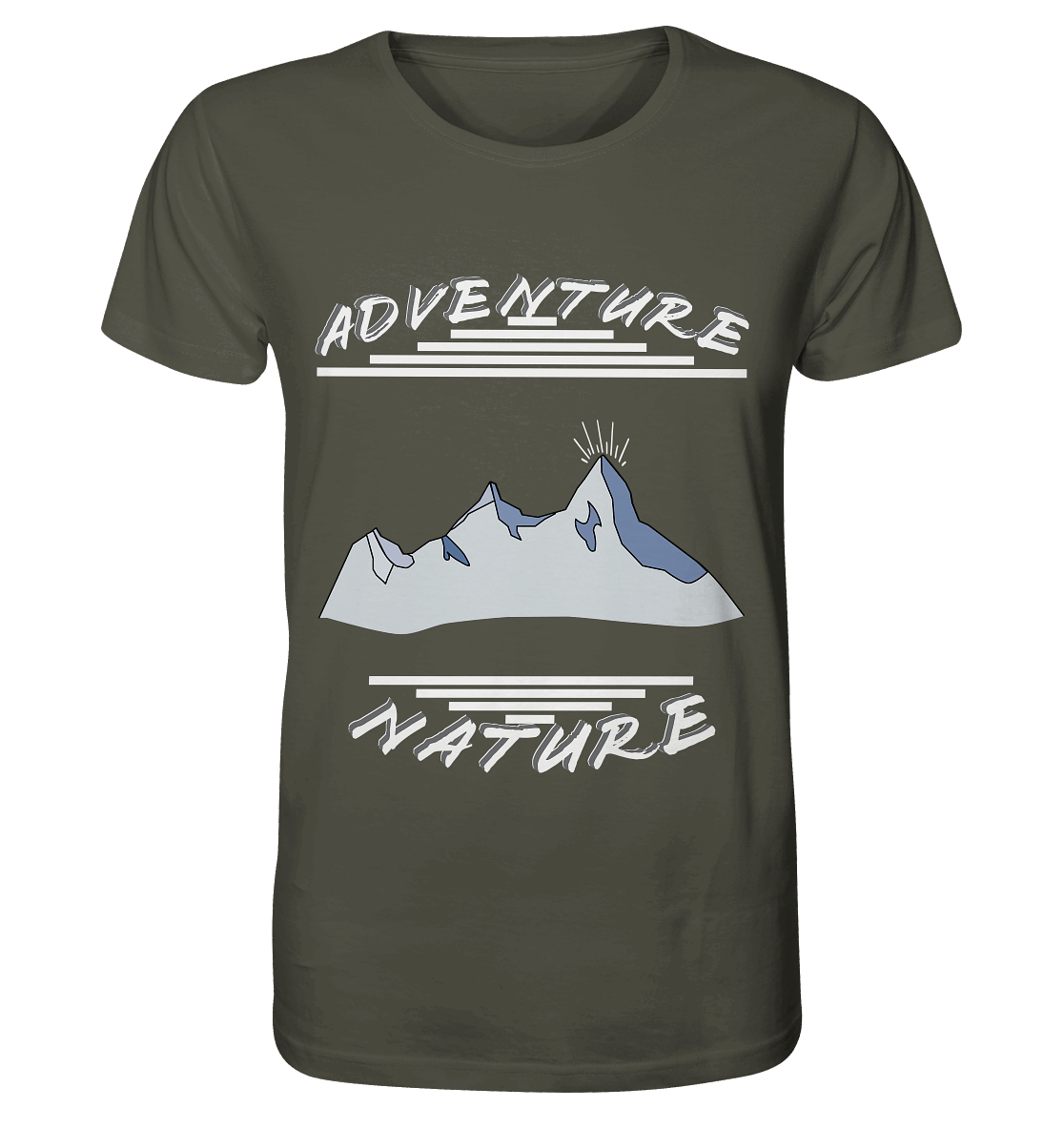 Adventure Nature, Abenteuer Natur, Camping, Geocaching - Organic Shirt