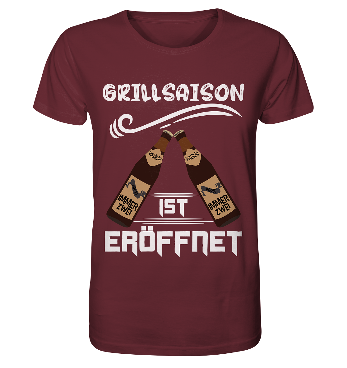 Grillsaison ist eröffnet, Grillen, Party, Feiern, Helles Design - Organic Shirt