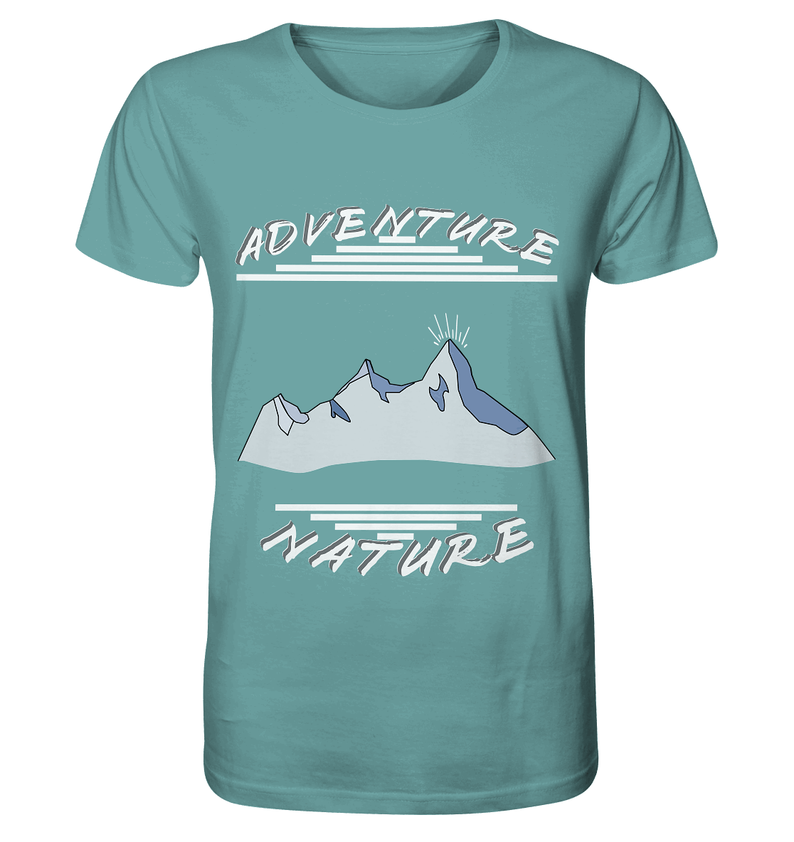 Adventure Nature, Abenteuer Natur, Camping, Geocaching - Organic Shirt